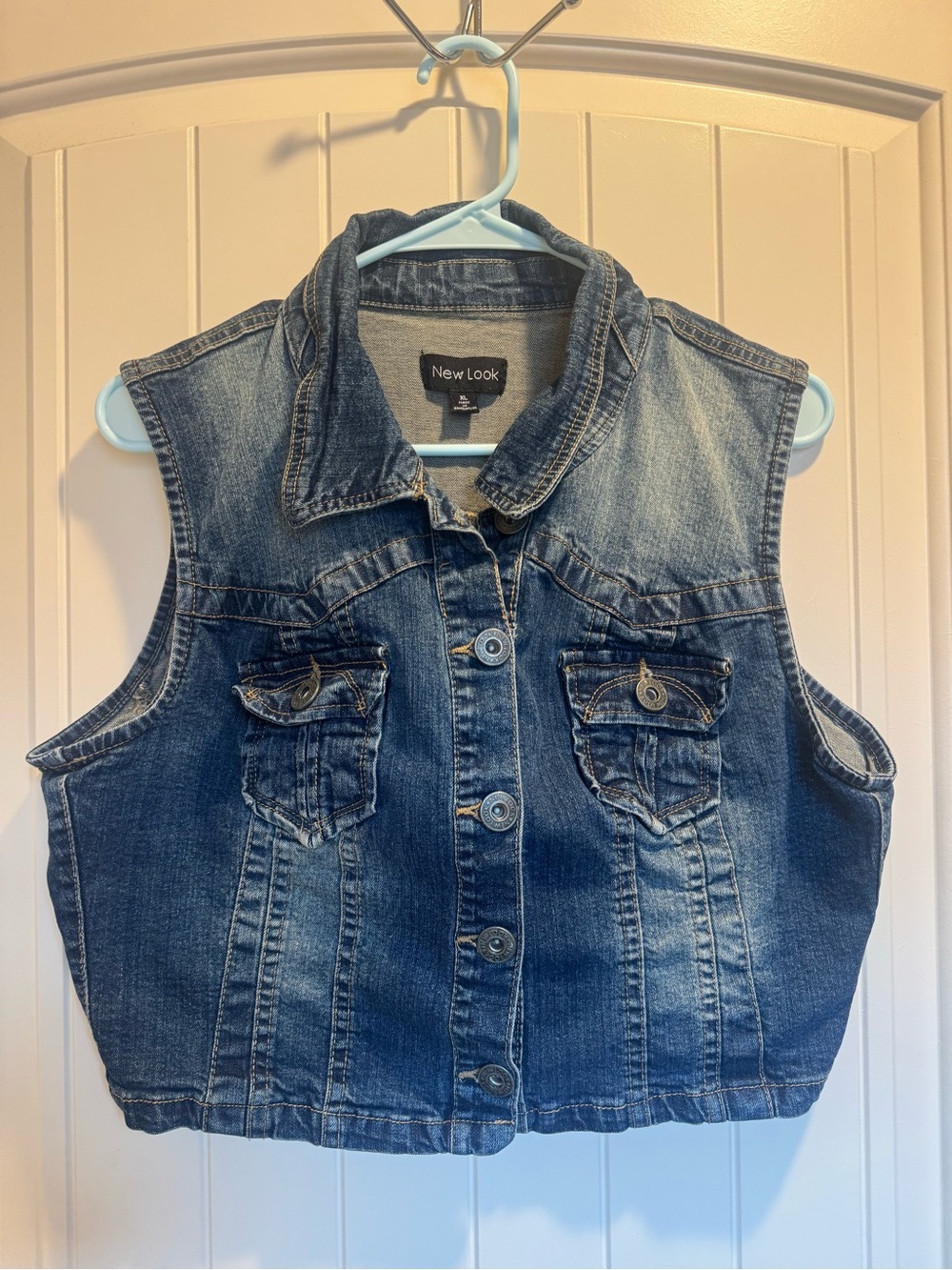 New Look Women's Dark Blue Denim Vest